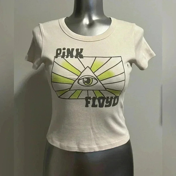 🆕Pink Floyd Cropped  T Shirt - Picture 5 of 14